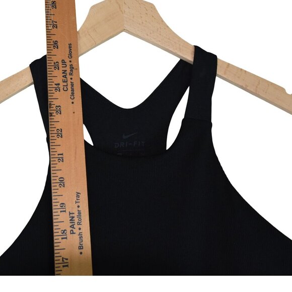 NWT Nike Tank TopNike Dri-FIT Black Racerback Tank Top Size S Built-In Shelf Bra - Picture 5 of 7